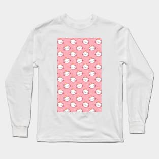 Cute Cat Pattern Artwork - Cat Lover Long Sleeve T-Shirt